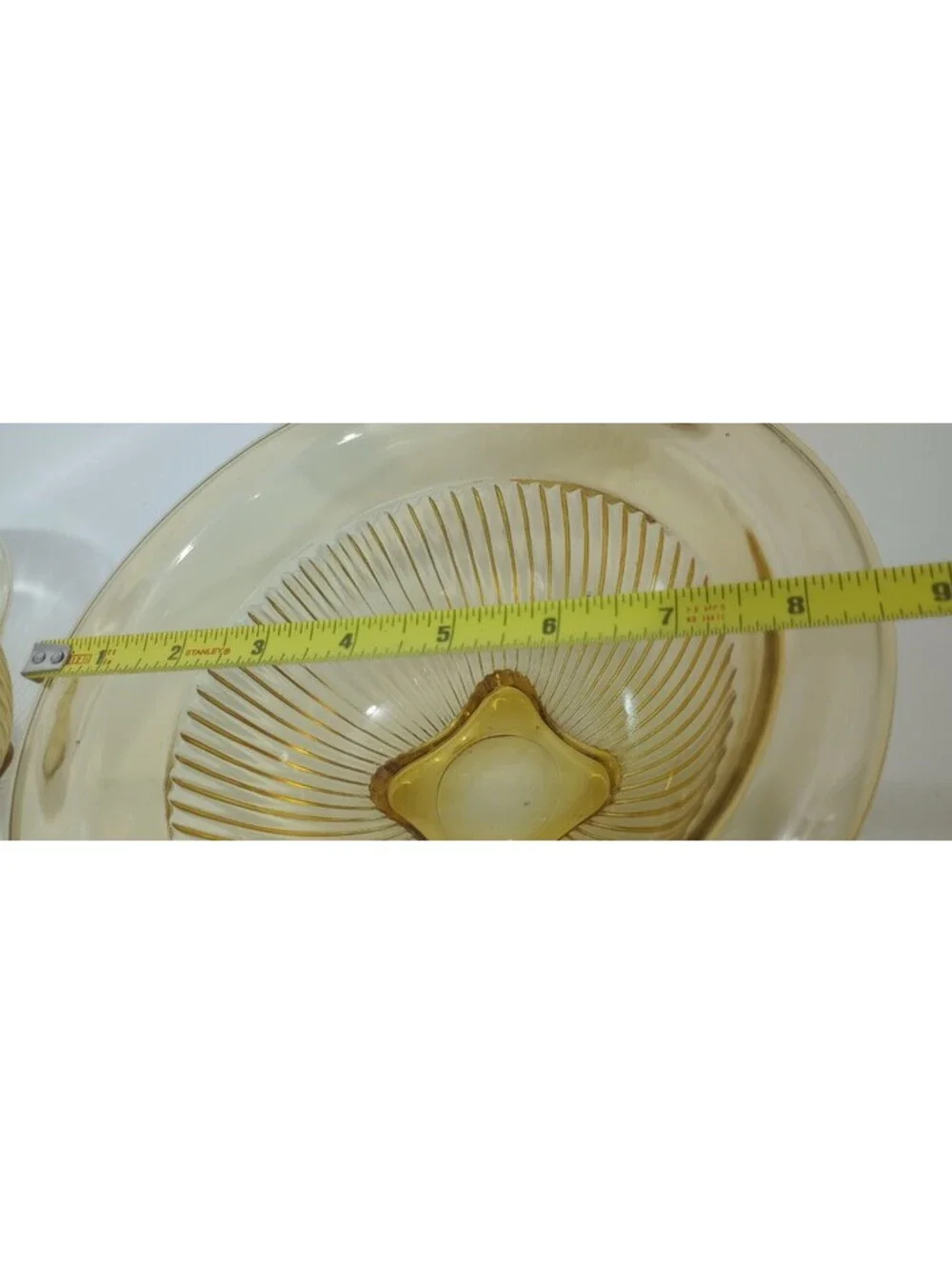 SET of 3 Federal Glass Stacking Amber Glass Mixing Serving Bowls Depression